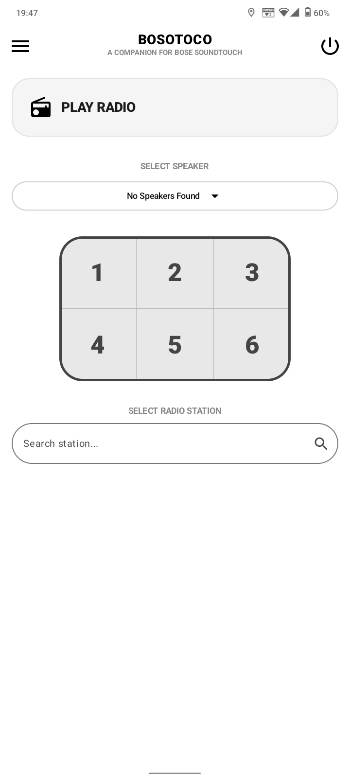 Radio Hub Screen